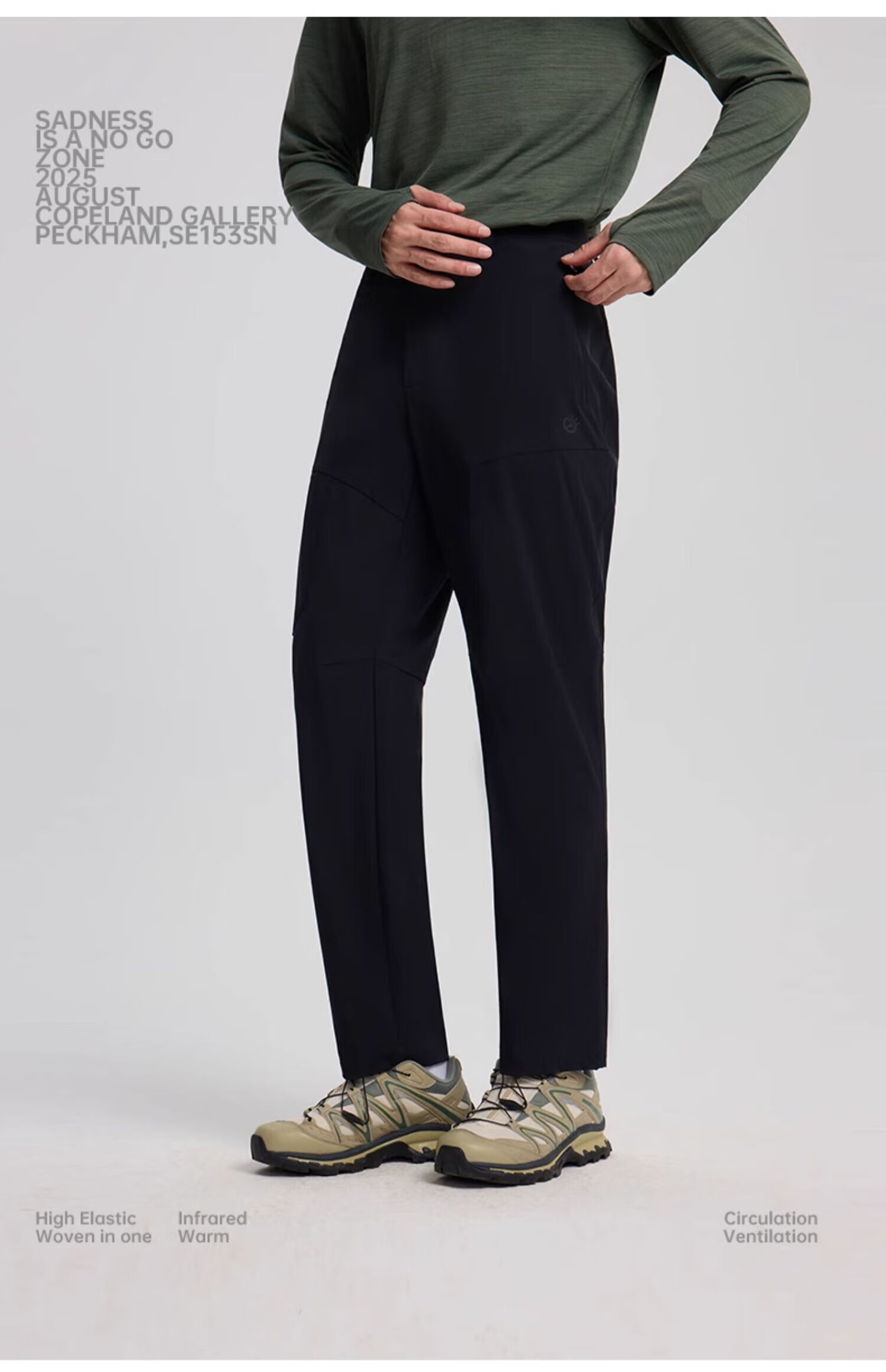 TECTOP Men's Outdoor Casual Pants Spring Summer Breathable Stretch Hiking Softshell Work Pants Sand Color M 29
