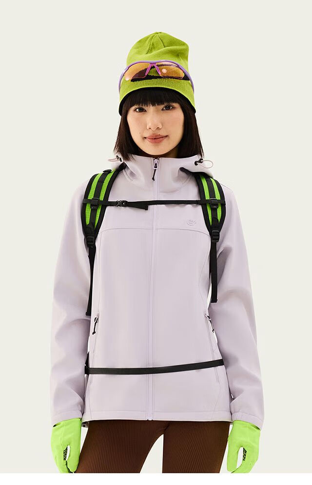 TECTOP Fleece-Lined Softshell Jacket Couples Outdoor Hiking Mountaineering Hooded Coat 42