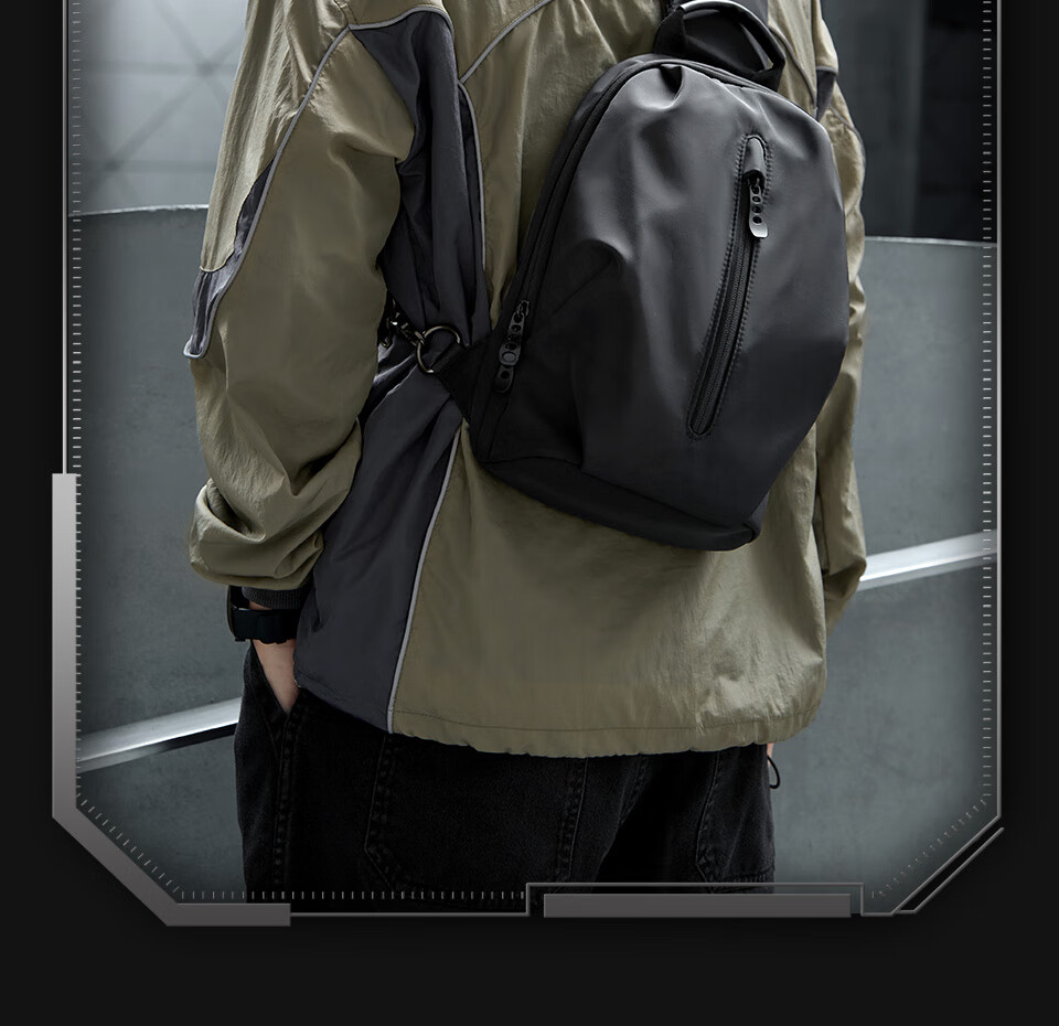 Fanzhe Men's Crossbody Bag 2026 New Fashion Single Shoulder Large Capacity Chest Bag Popular Men's Cycling Backpack Messenger Bag 6