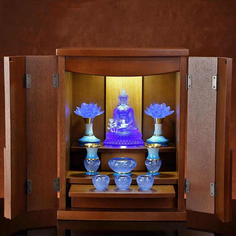 琉璃佛像 家居 供奉琉璃光如来密宗师七佛摆件 4寸密宗药师佛(金钵)