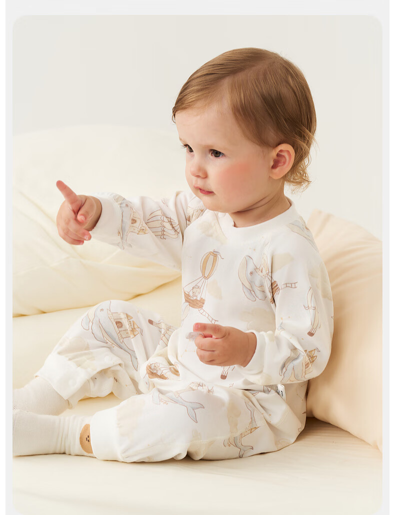 TONGTAI Baby Romper, Spring And Autumn Pure Cotton Infant Clothing, Newborn Onesie, Long-Sleeve Pajamas, Gray, 59cm 4