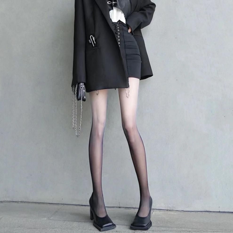 bxbr黑丝2022年手撕渐变袜春夏二次元朋克连裤袜丝袜ins 星空蓝渐变