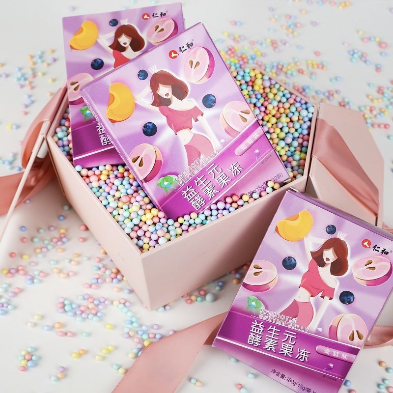 仁和益生元酵素果冻排便搭减脂益生菌养味护畅高含量增强酵素果冻一盒