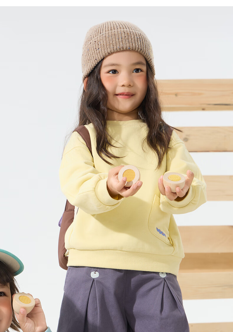Papa Glutinous Rice Cotton Children's Sweatshirt, Boys And Girls Casual Top, Floral Gray, Size 110 13