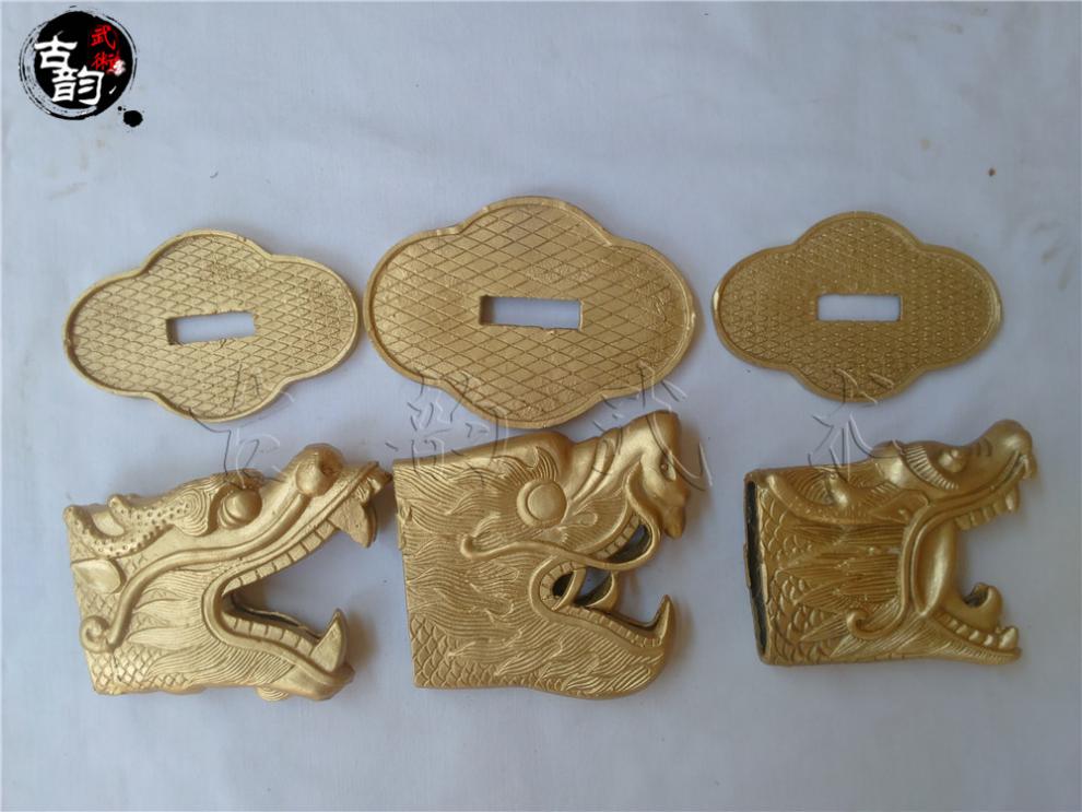 【轻奢高端】纯铜关公大刀春秋刀龙头朴刀龙头枪龙头大刀配件配件新品