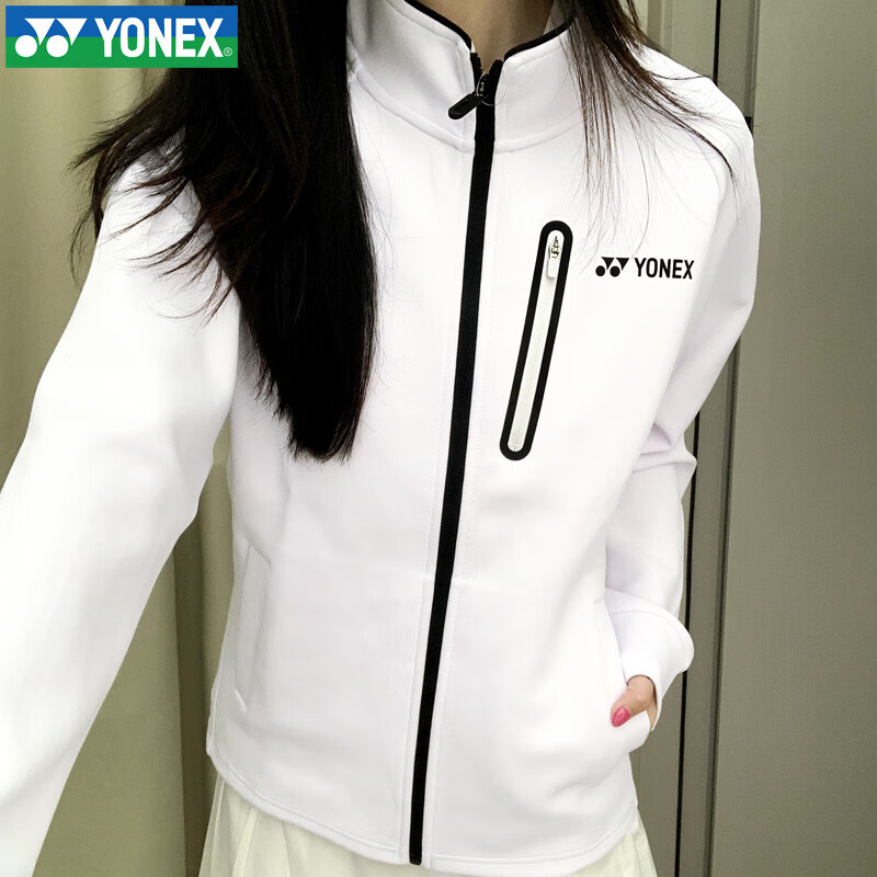 YONEX Autumn Winter Badminton Long Sleeve Hoodie Jacket Sportswear Men’s 150094BCR White L 15