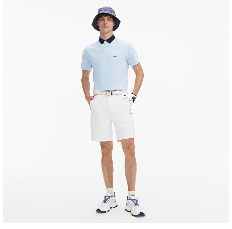 Biyinlefen Refreshing Comfortable Skin-friendly Spring Summer Men's Casual Sports Outdoor Polo Shirt with Short Sleeves and Turn-down Collar 29