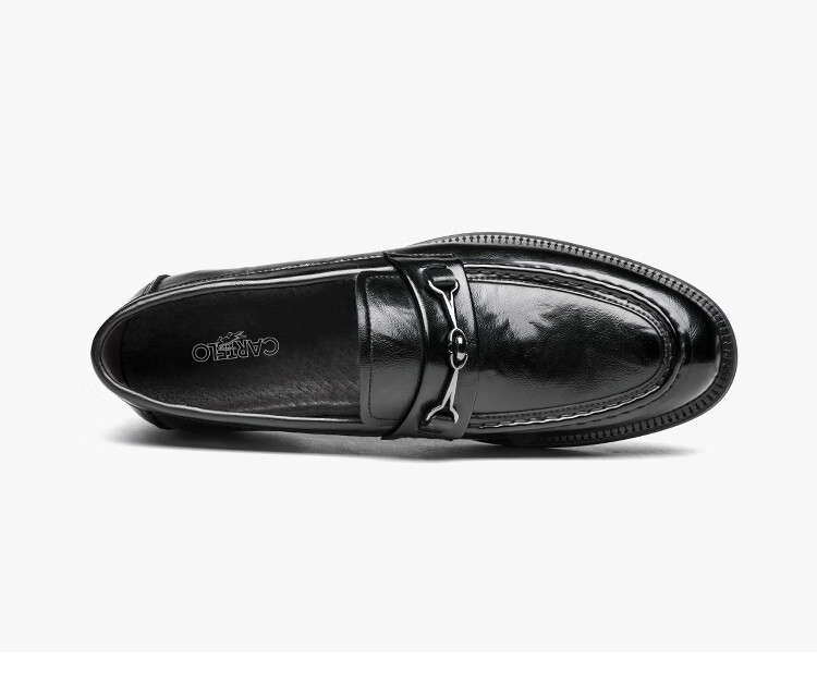 CARTELO First Layer Cowhide Business Leather Shoes Men 2025 New Casual Suit Shoes Men's Loafers K052 Black Size 43 4