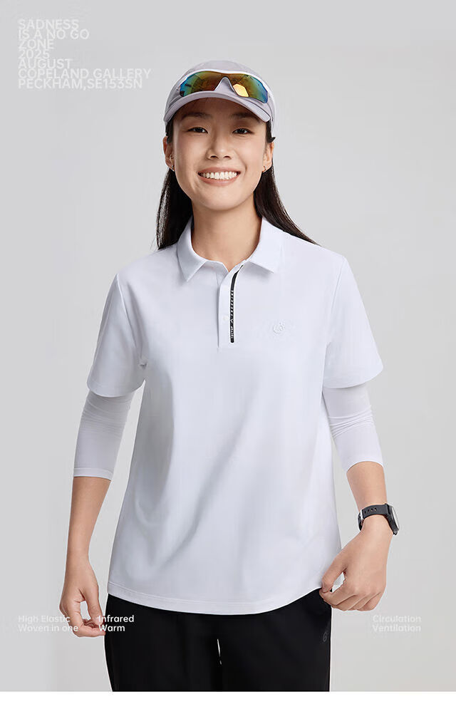 TECTOP Men's Breathable Outdoor Sports Ice Silk Cooling Polo T-Shirt Short Sleeve Cloud Ink Black XL 28