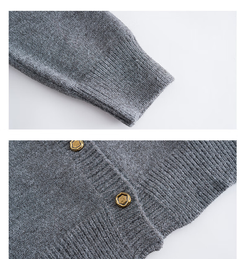 TonLion 2025 Autumn Winter New Small Fragrance Style Cardigan Sweater Women Round Neck Gentle Temperament Knitwear 21