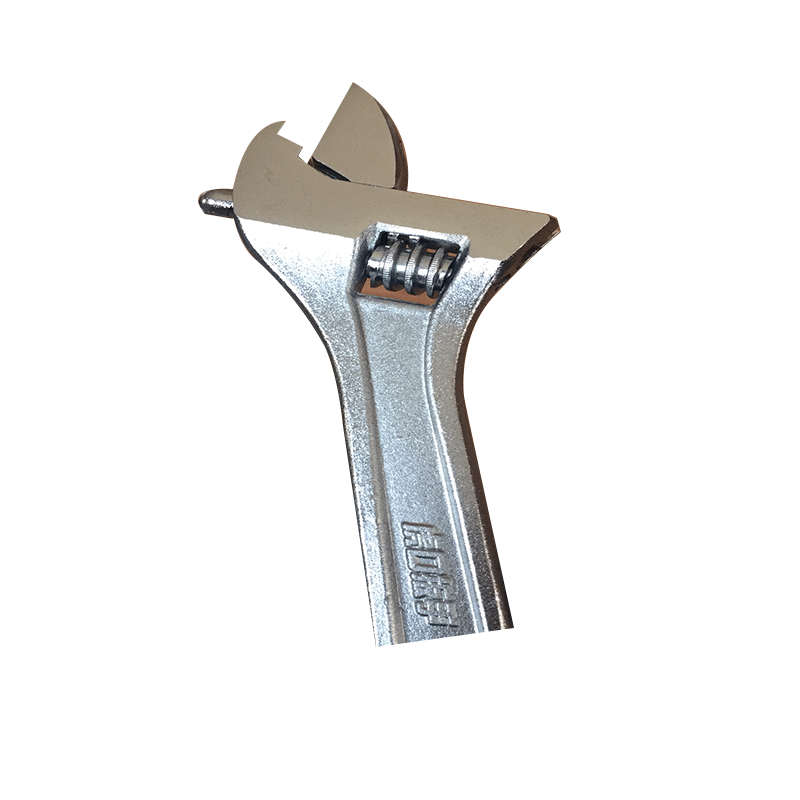 wareton 沃尔顿沾塑柄活动扳手活口扳子 新式虎口扳手 上海五金工具展