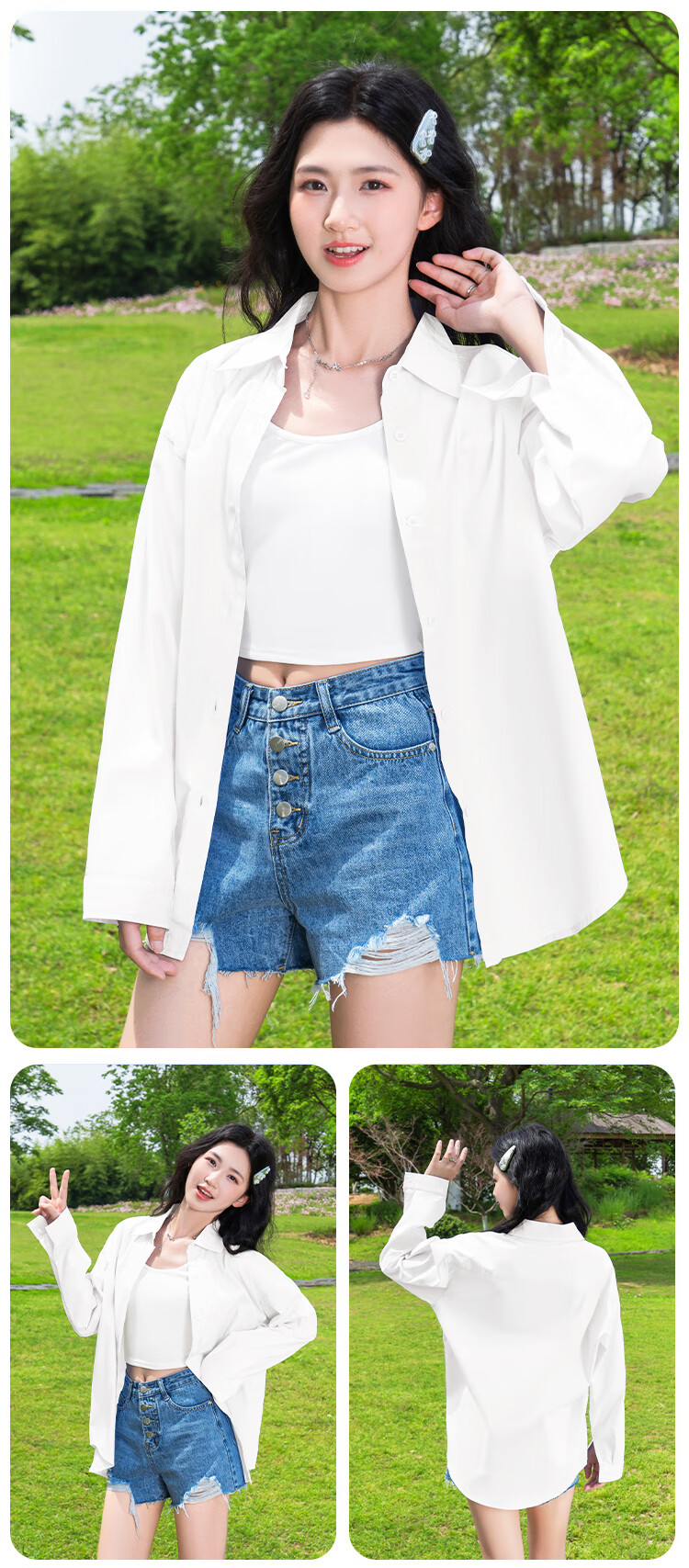 Baleno Women's Pure Cotton Long Sleeve Shirt 2026 New Loose Casual Blouse High-End Commuter Thin Jacket 8