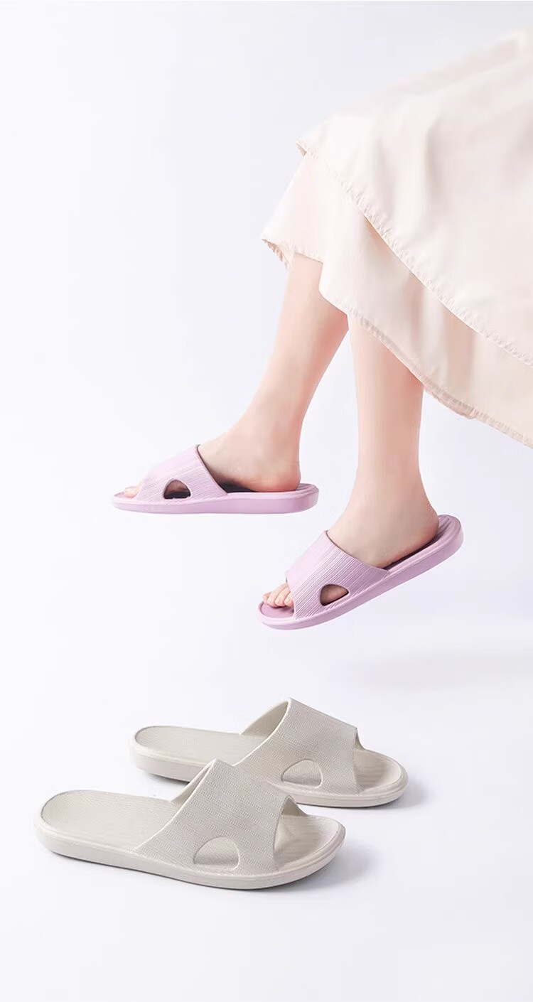 LangSha New EVA Slippers for Men And Women, Couples' Home Wear, Summer Bathroom Non-Slip Thick Sole Squishy Feel, Light Pink, Size 39-40 12
