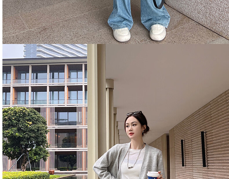 MEIYANG Spring Festival Denim Jeans, High-Waisted Straight Wide-Leg Floor-Length Pants [60 Series in Stock], Washed Blue, XL 5