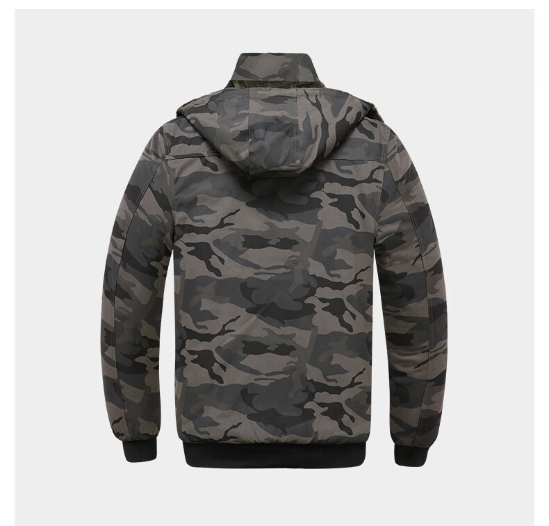 荒漠迷彩服军棉袄冬季加绒加厚棉衣男拆卸款迷彩棉服工作棉袄加肥加大