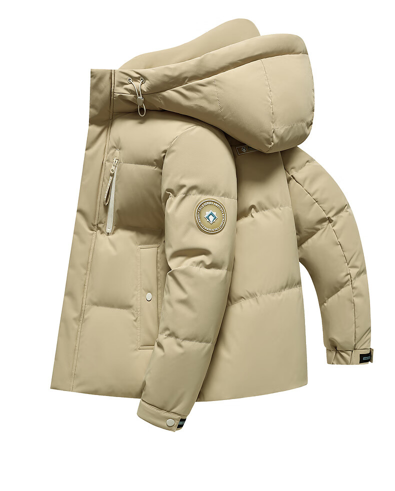YAYA Purple Diamond Series Men's Short Down Jacket Winter Thickened Fashion Hooded Youth Trendy Coat 18