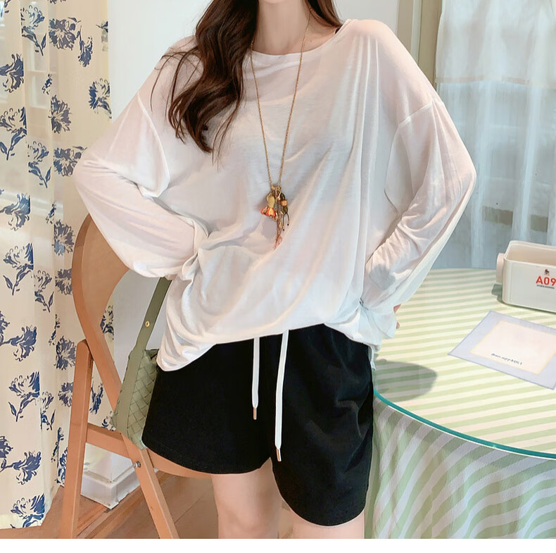 MEIYANG Bailing Shorts, Three-Line Sweatshirt Terry Texture A-Line Casual Pants, Beige, M 28