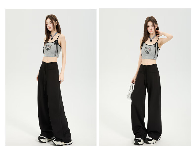Romon [Soft and Smooth] Women's Casual Summer Pants Lazy Cool Slim Flared Long Trousers Light Gray XL 23