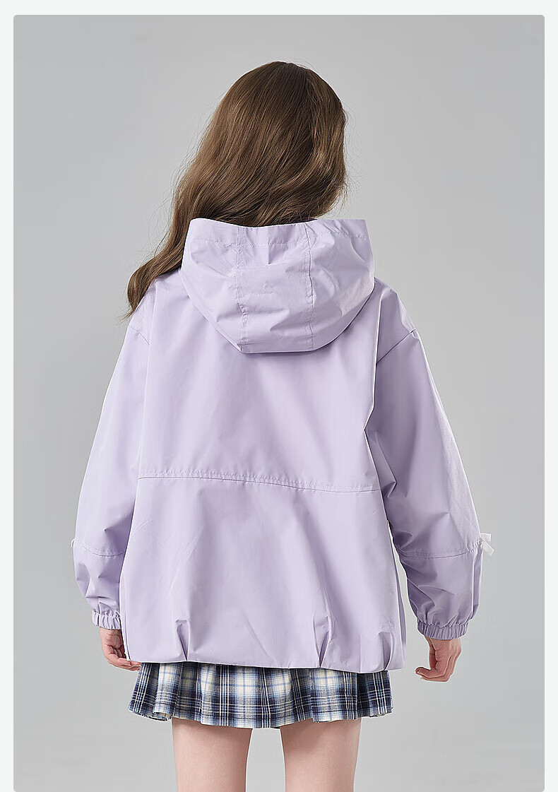 DEESHA Girls' Kids' Jacket 2025 Autumn Children's Hooded Coat Soft Pink Size 120 10