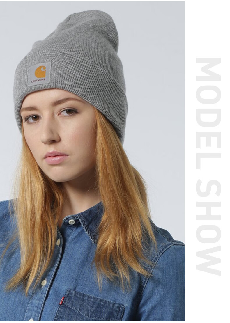 卡哈特帽子同款carhartt a18 beanie hat卡哈特经典毛线针织冷帽 棕色