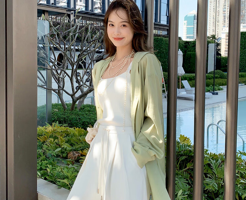 MEIYANG Misty Rose Casual Pants, UPF50+ Toray Sun Protection Wide-Leg Pants, Gray (Regular Version), XL 25