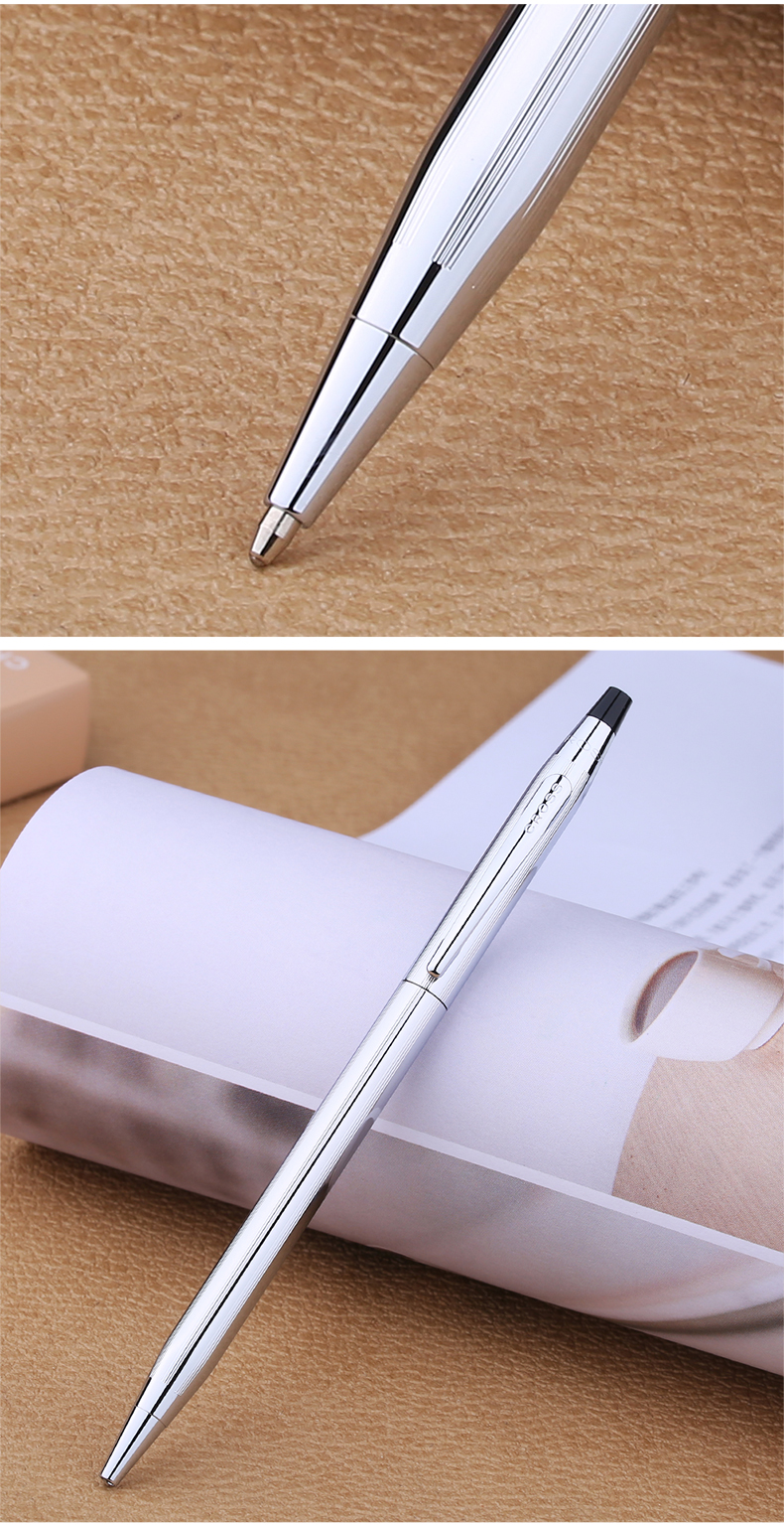 美国cross高仕圆珠笔世纪经典原子笔男女式旋转式圆珠笔细杆油笔商务