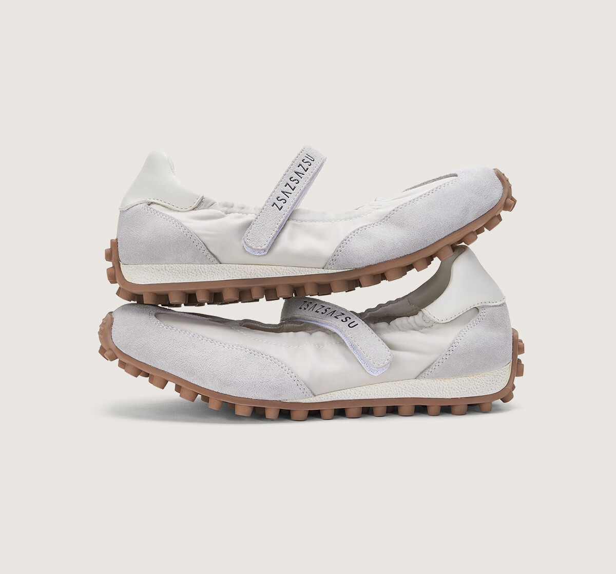 Sasa Su [Leaping Ballet] Spring Summer New Bean Sole Mary Jane Velcro Comfortable Ballet Sneakers Women Shoes 21