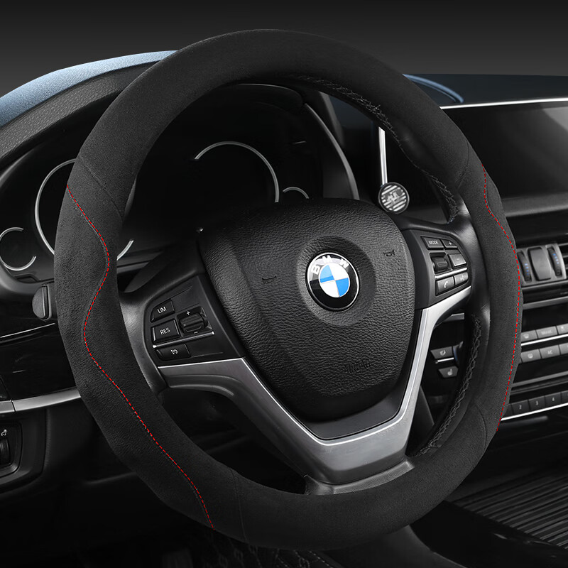 适用于宝马mini迷你方向盘套coopercountrymanclubmanf60f45翻毛皮圆