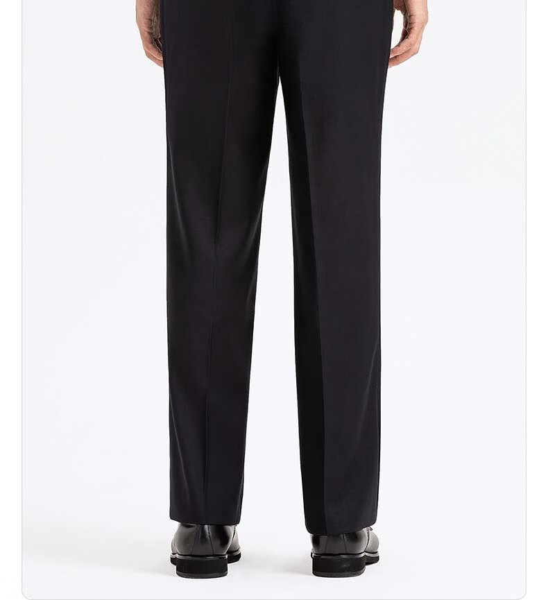 Langdeng Business Men's Formal Dress Pants Spring Autumn New Easy-Care Straight Slim Fit Commuter Suit Trousers for Men 16