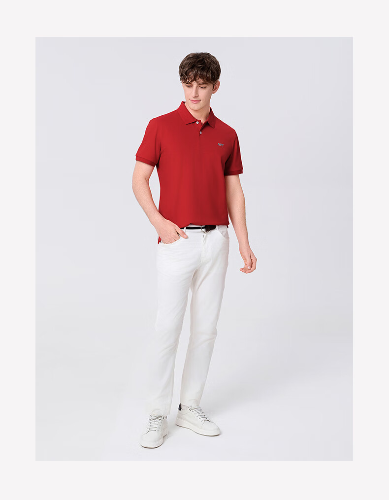 Goldlion GY Short Sleeve Polo Shirt Men Cotton T-Shirt TSF0048-ND153A White M 16