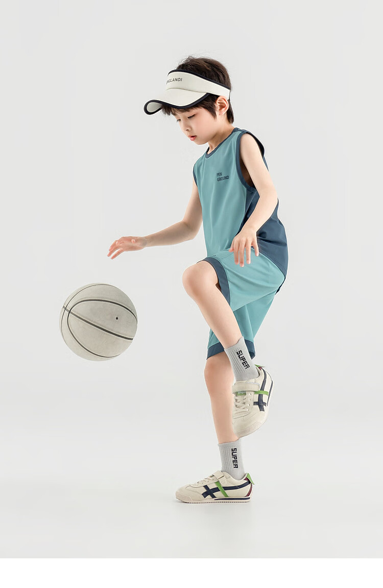 Duoduojia [Smooth And Skin-Friendly] Boys' Running Sports Set, Summer Fitness Training Children's Vest Shorts, Breathable Two-Piece 8