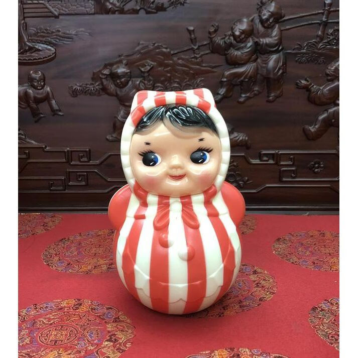 7080后童年回忆复古不倒翁娃娃玩具 红色带猫耳【图片 价格 品牌 报价