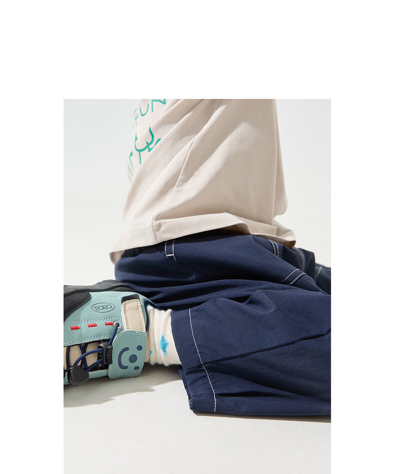 Papa PaPa Spring Children's Pants Boys' Pants Girls' Sports Pants Loose Fit Jogger Pants Three-Proof Casual Pants 5