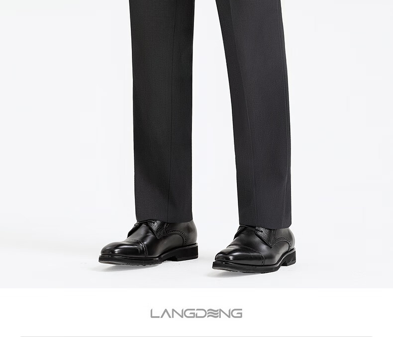Langdeng Business Men's Formal Dress Pants Spring Autumn New Easy-Care Straight-Leg Commuter Suit Trousers for Men 14