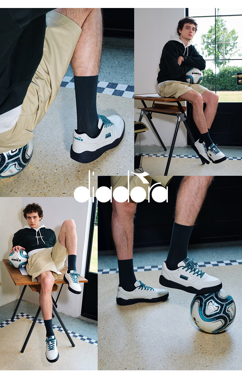 Diadora Men's And Women's Casual Shoes Action Racer, Agate White/ebony Gray/black, Size 37 6