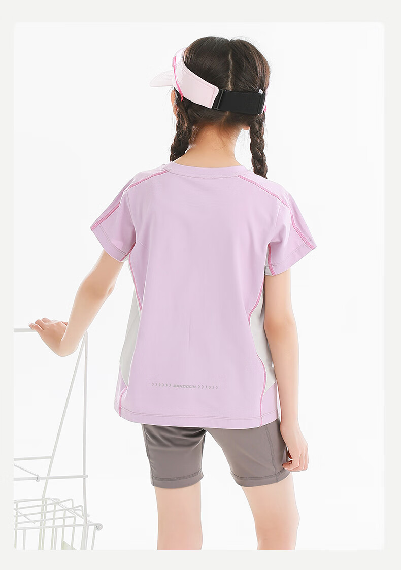 BANDOCIN Boys And Girls Summer Sportswear Quick-Dry Shirt Stylish for Older Children 2026 New Style Deep Sea Blue 140 8