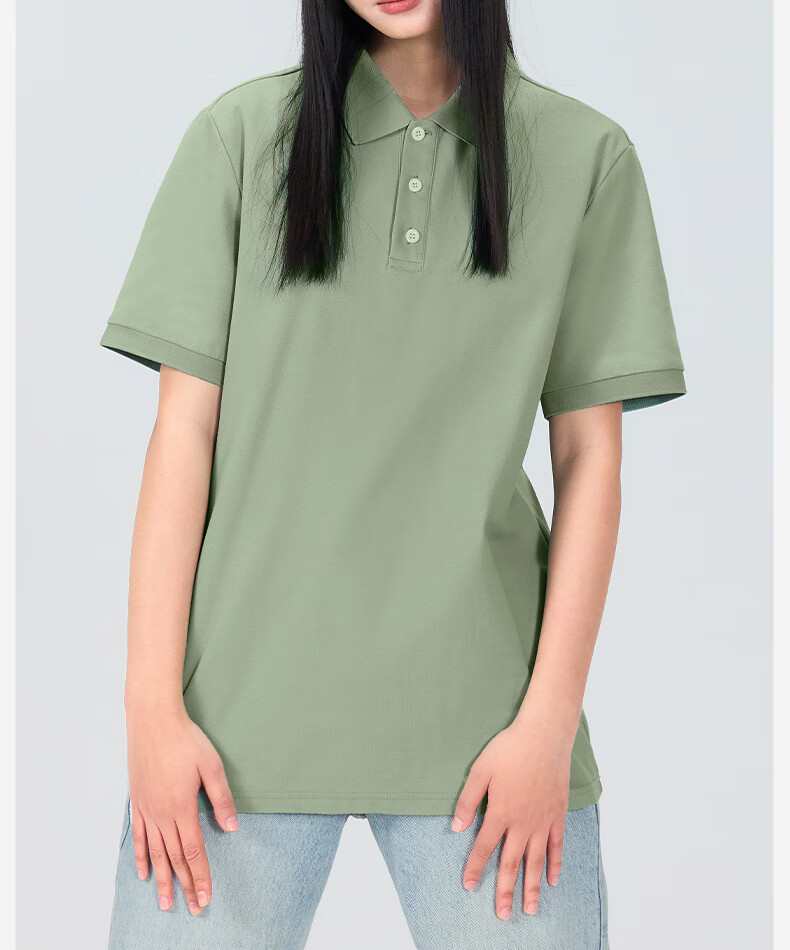 MINISO Polo Shirt Men Summer High-End Antibacterial Quick-Dry Short Sleeve Unisex Simple Premium T-Shirt Haze Blue 2XL 24
