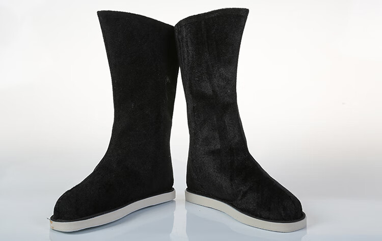 鹿凌青高端品牌 布靴男古代古装汉服靴子男女cos武侠儿童中式鞋子戏曲