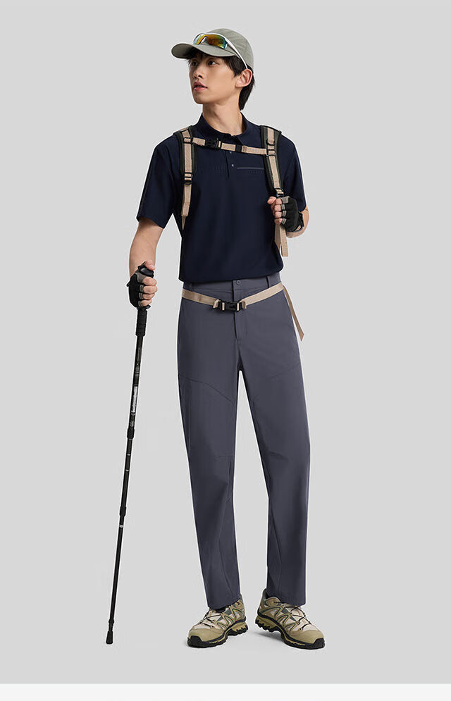 TECTOP Men's Outdoor Hiking Sports Casual Pants Aurora Gray Mountain Style Breathable 3XL 25