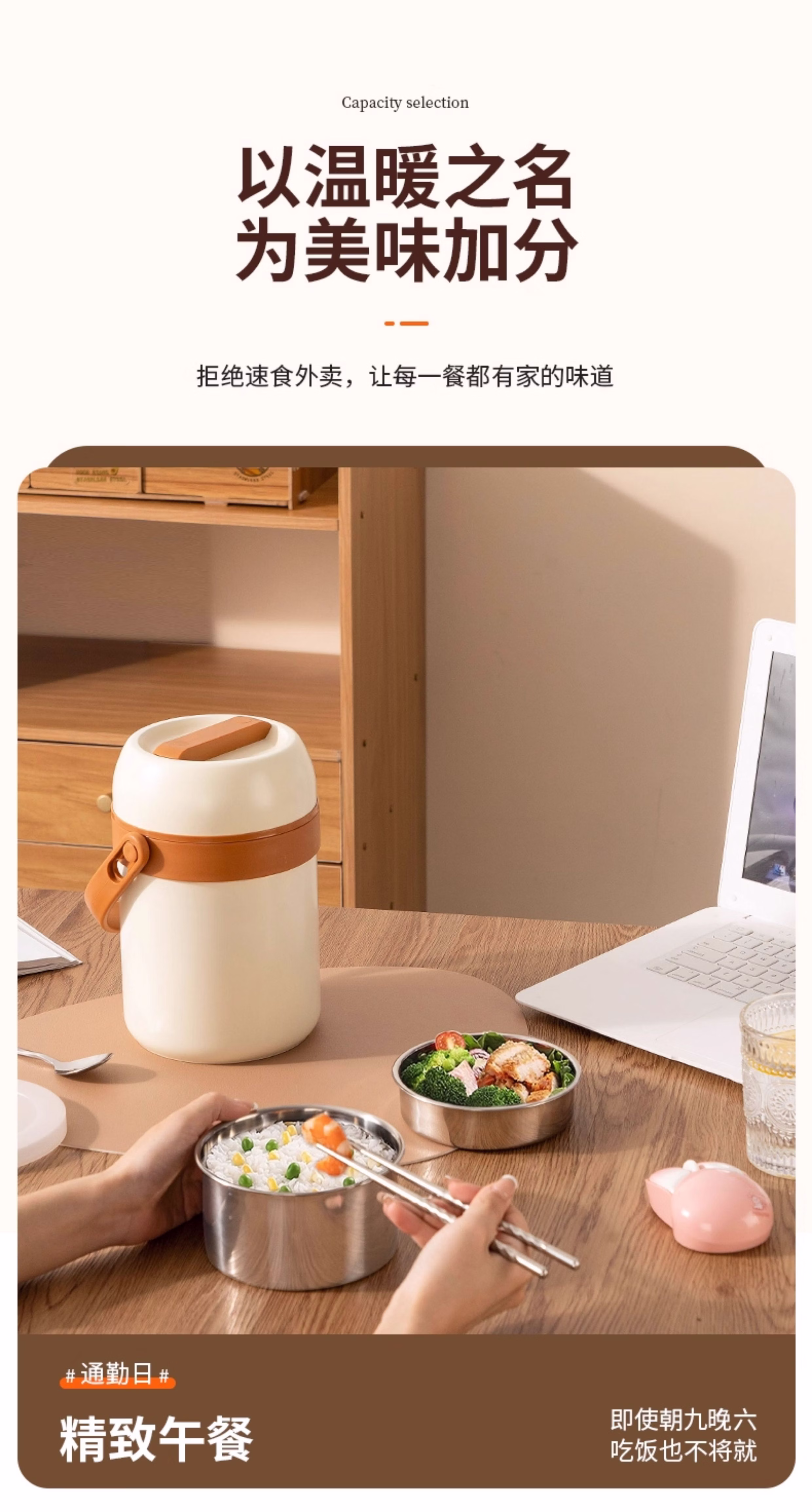 GuofenG Insulated Lunch Box Sleeve Winter 24-Hour Long-Lasting Insulation Large Capacity 304 Antibacterial Insulated Pot 2.1L 5
