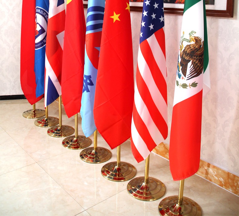 易利丰(elifo)办公室党旗落地国旗带杆摆件 室内立式落地旗杆2米 会议