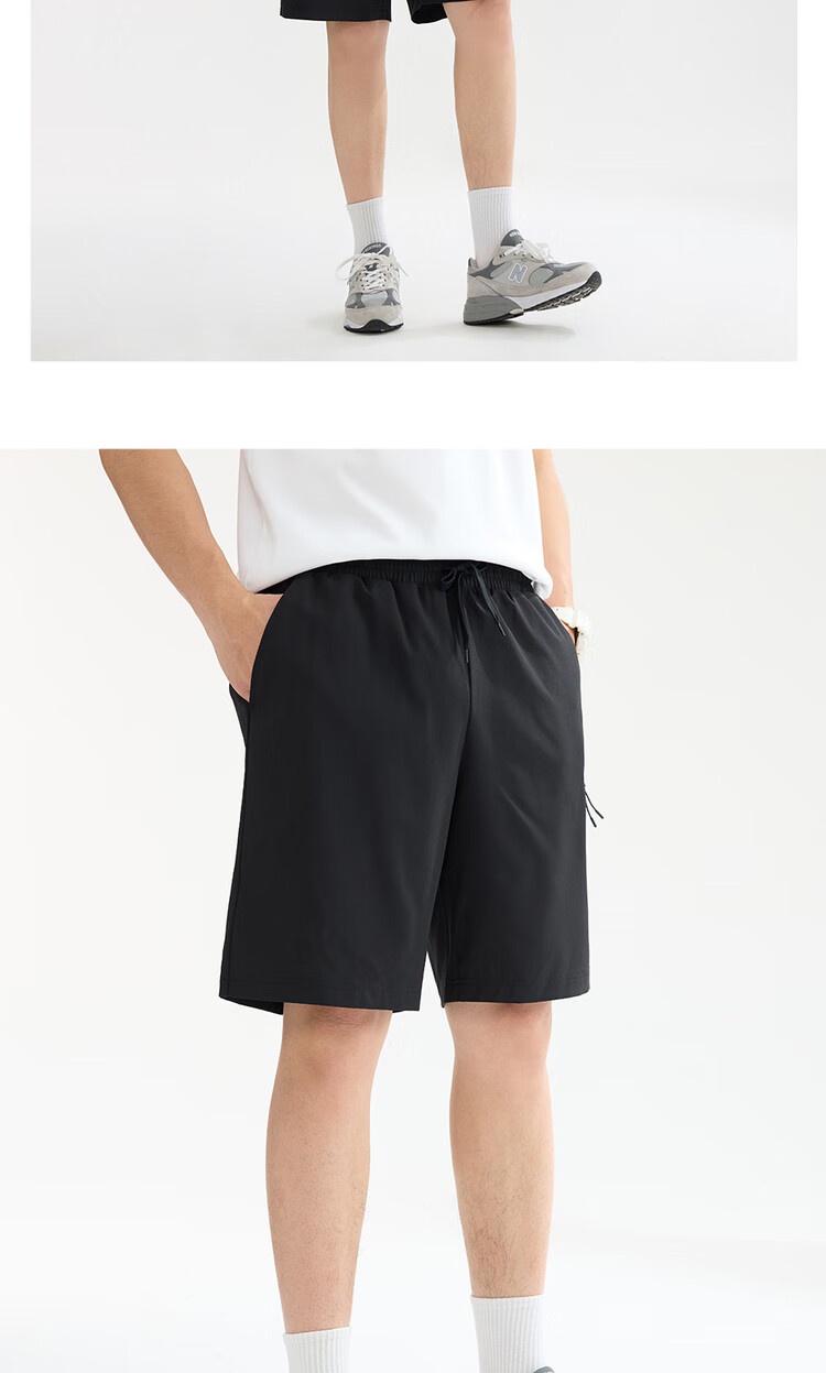 Giordano Casual Shorts for Men, Summer Four-Way Stretch Cargo Pants, Elastic Waistband, Lightweight Athletic Shorts for Men, 13105223 12
