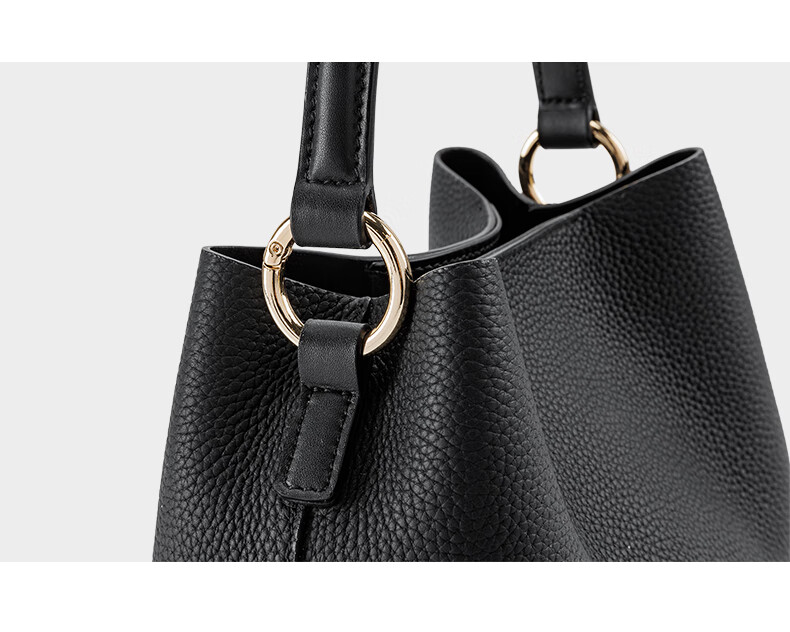 HONGU Women's Handbag, High-Quality Cowhide Leather Shoulder Tote Crossbody Bucket Bag, Ladies' Purse, Birthday Gift for Girlfriend 15