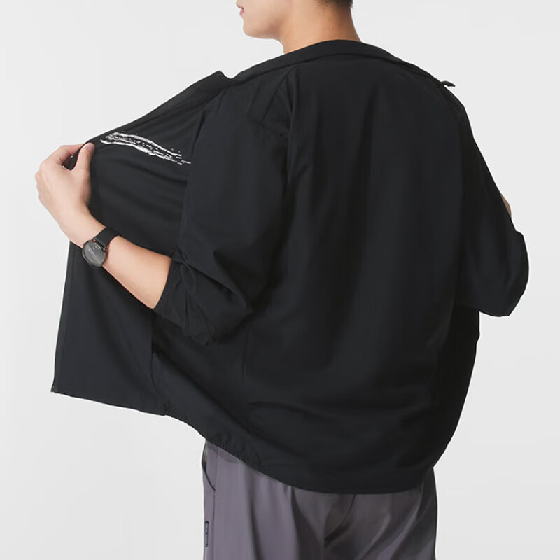NIKE Men's Woven Jacket, Trendy And Fashionable, Comfortable And Versatile, HV0395-010 Black And White, Size M 4