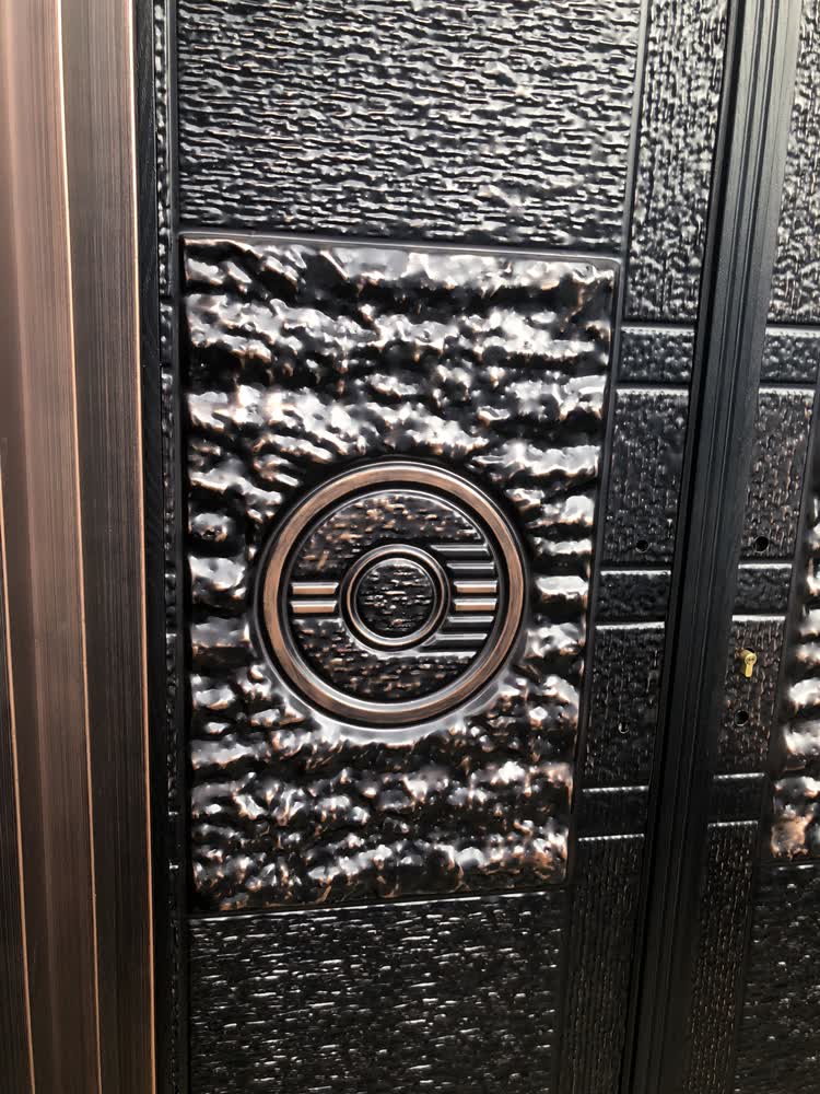 防盗门铜门进户大门仿铜仿真铜门对开门农村大门不锈钢门 款式2【图片