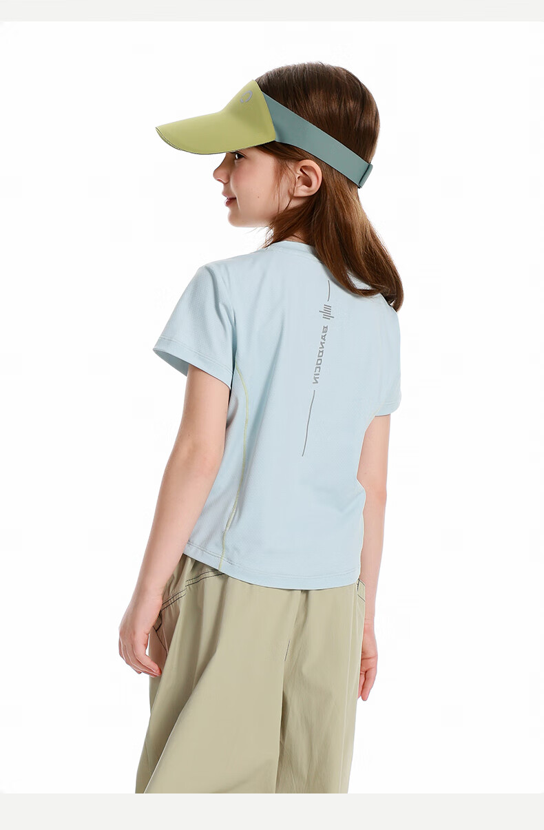 BANDOCIN Girls' Cooling Short-Sleeve T-Shirt, Lightweight Summer Style for Older Children, New 2026 Model, Light Purple, Size 140 12