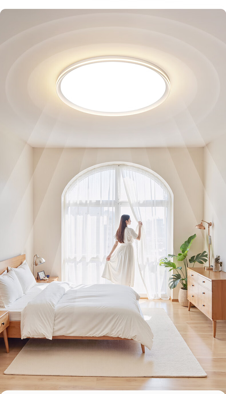 HP Pure Eye Protection Ceiling Light for Bedroom Study Children's Room High Brightness Side Emission Modern Simple Zhongshan Lighting Morning Light 10