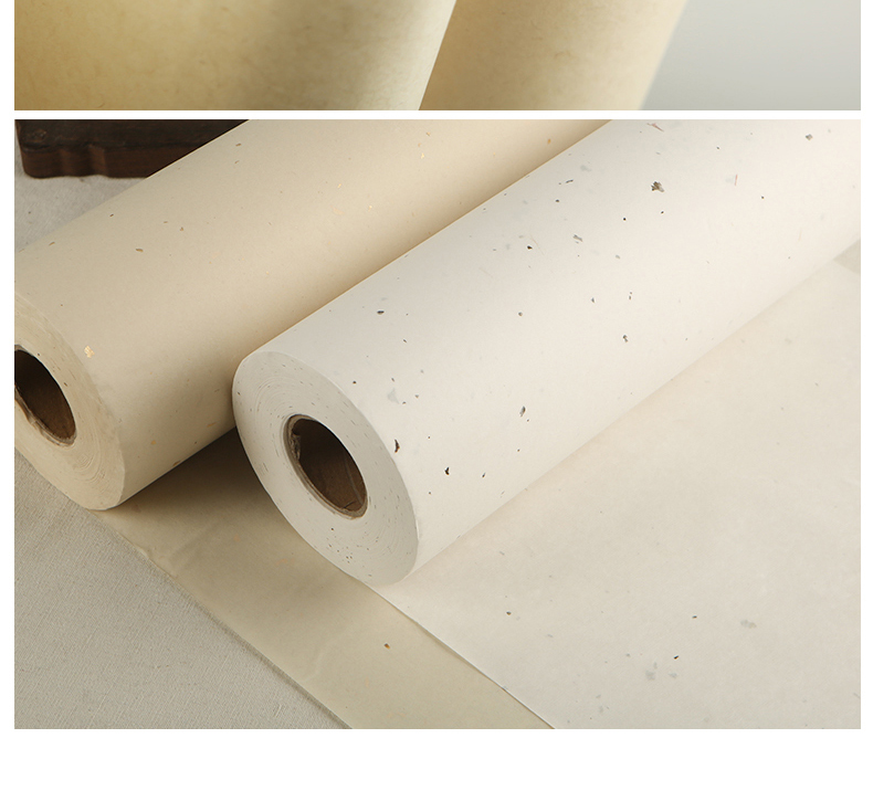 曹友泉宣纸百米长卷毛笔字国展书法国画创作专用洒金云龙长纤维皮纸