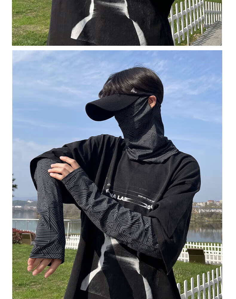 Huili Sun Protection Ice Sleeves for Men, Summer Loose Arm Sleeves, Silk Cool-Feeling Arm Guards, Outdoor Driving Cycling Arm Sleeves for Wome 19