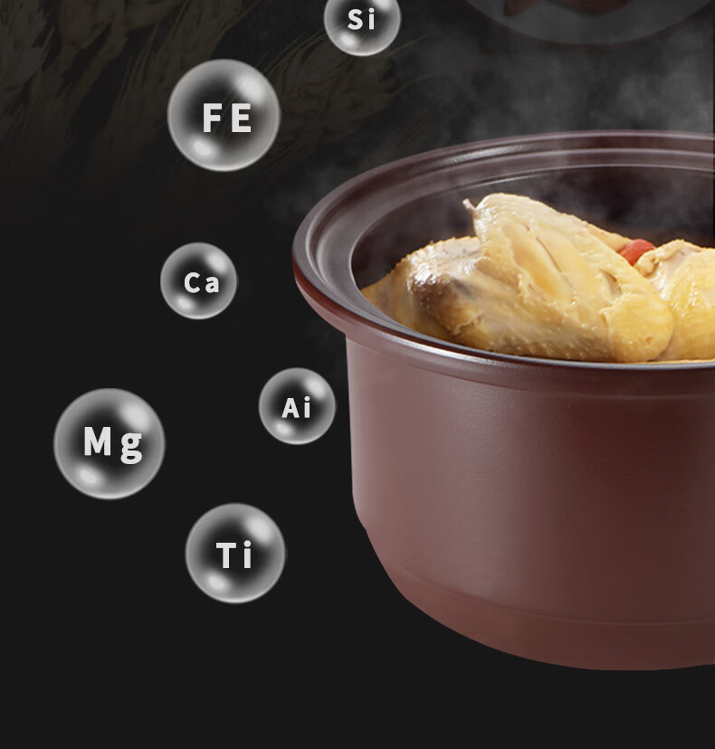SANYUAN 5L Double Lid Purple Clay Rice Cooker Non-Coated Thickened Inner Pot Multifunctional Household Rice Cooker with Reservation Timer and Keep Warm Function Large Capacity 4-5 People XYDTG50-SA22 2